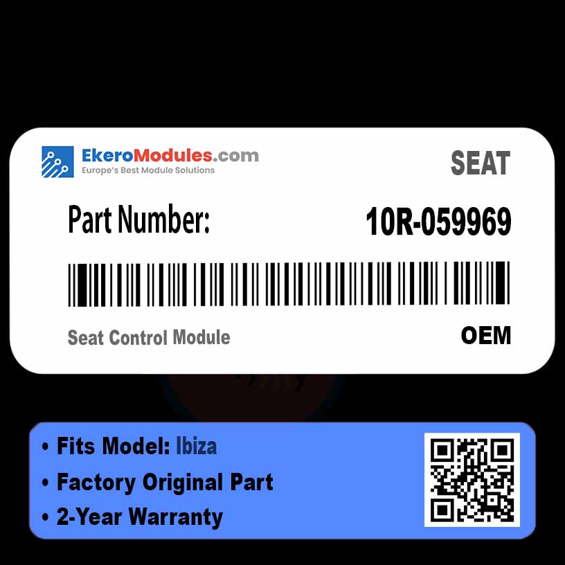 10R-059969 Seat Control Module | SEAT Ibiza | Genuine OEM Part