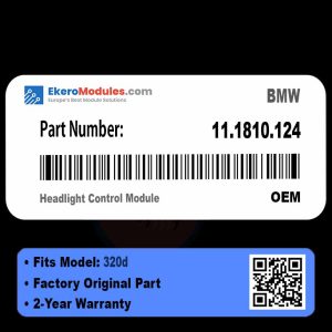 11.1810.124 Headlight Control Module | BMW 320d | Genuine OEM Part