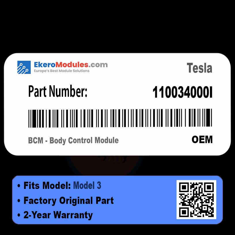 110034000I BCM - Body Control Module | Tesla Model 3 | Genuine OEM Part
