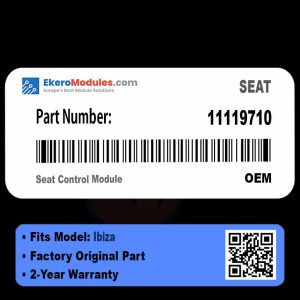 11119710 Seat Control Module | SEAT Ibiza | Genuine OEM Part