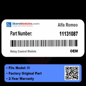 11131087 Relay Control Module | Alfa Romeo 90 | Genuine OEM Part