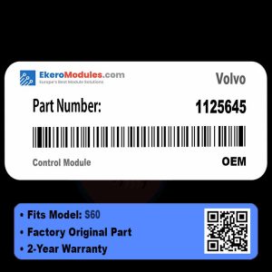 1125645 Control Module | Volvo S60 | Genuine OEM Part