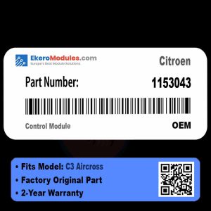 1153043 Control Module | Citroen C3 Aircross | Genuine OEM Part