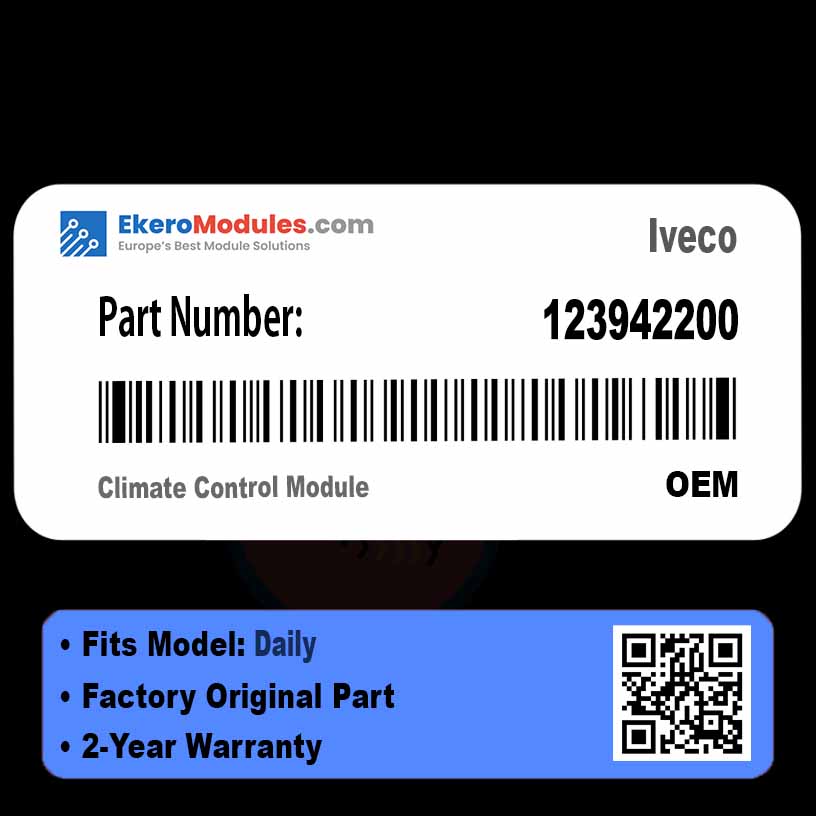 123942200 Climate Control Module | Iveco Daily | Genuine OEM Part