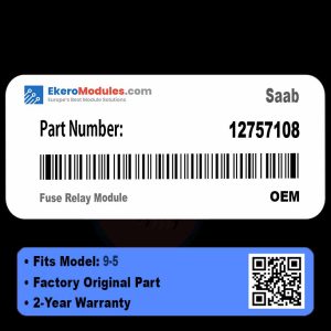 12757108 Fuse Relay Module | Saab 9-5 | Genuine OEM Part