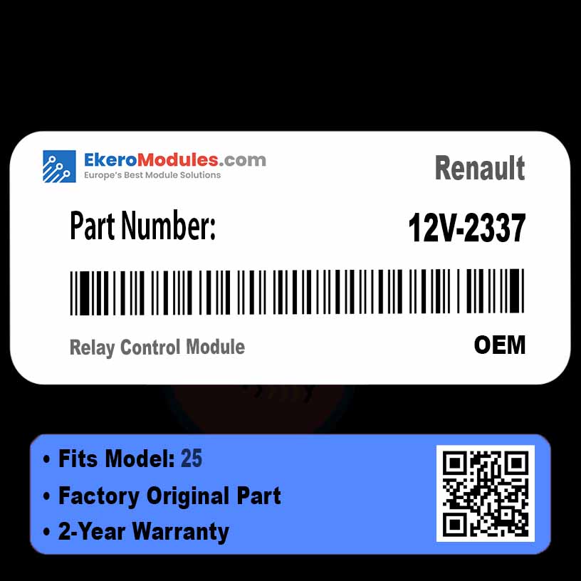 12V-2337 Relay Control Module | Renault 25 | Genuine OEM Part
