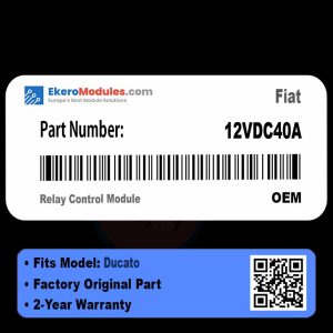 12VDC40A Relay Control Module | Fiat Ducato | Genuine OEM Part