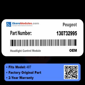 130732995 Headlight Control Module | Peugeot 407 | Genuine OEM Part