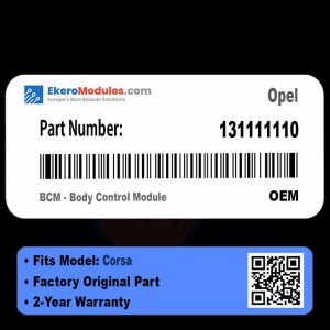 131111110 BCM - Body Control Module | Opel Corsa | Genuine OEM Part