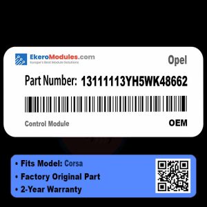 13111113YH5WK48662 Control Module | Opel Corsa | Genuine OEM Part