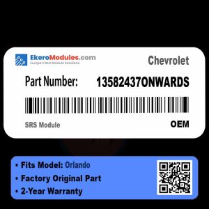 13582437ONWARDS SRS Module | Chevrolet Orlando | Genuine OEM Part