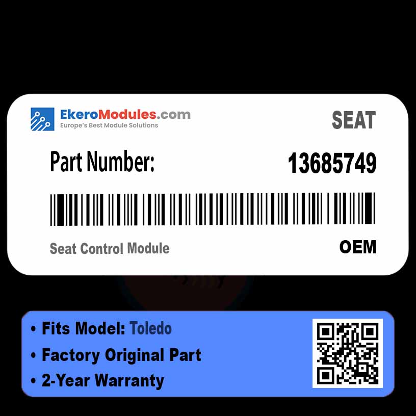 13685749 Seat Control Module | SEAT Toledo | Genuine OEM Part