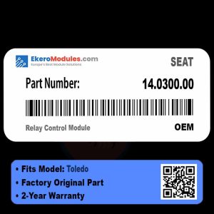 14.0300.00 Relay Control Module | SEAT Toledo | Genuine OEM Part