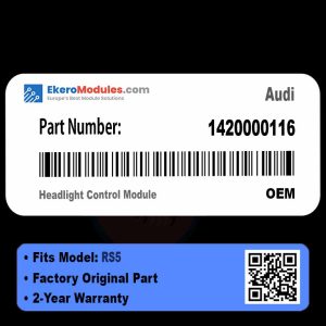 1420000116 Headlight Control Module | Audi RS5 | Genuine OEM Part