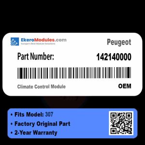 142140000 Climate Control Module | Peugeot 307 | Genuine OEM Part