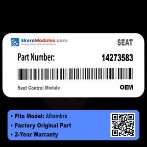 14273583 Seat Control Module | SEAT Alhambra | Genuine OEM Part