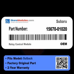 15670-01020 Relay Control Module | Subaru Outback | Genuine OEM Part
