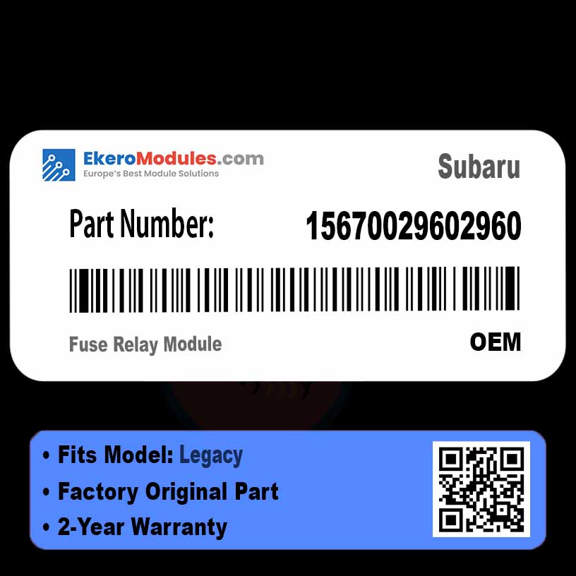 15670029602960 Fuse Relay Module | Subaru Legacy | Genuine OEM Part