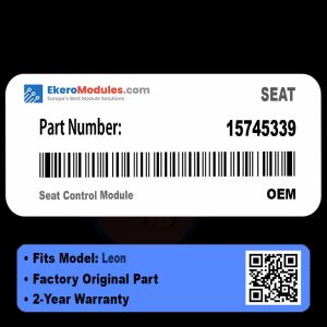 15745339 Seat Control Module | SEAT Leon | Genuine OEM Part