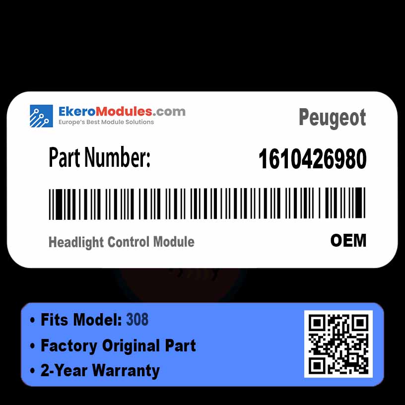 1610426980 Headlight Control Module | Peugeot 308 | Genuine OEM Part