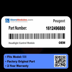 1612496880 Headlight Control Module | Peugeot 508 | Genuine OEM Part