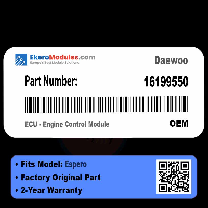 16199550 ECU - Engine Control Module | Daewoo Espero | Genuine OEM Part