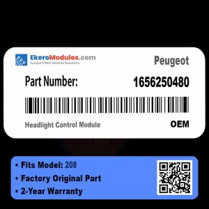 1656250480 Headlight Control Module | Peugeot 208 | Genuine OEM Part