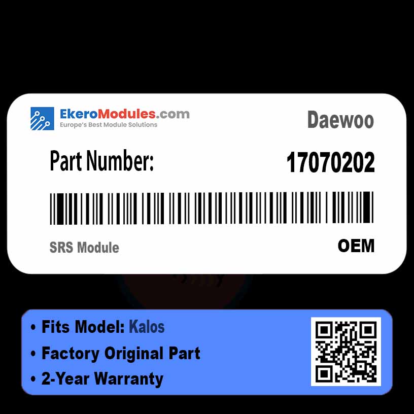 17070202 SRS Module | Daewoo Kalos | Genuine OEM Part