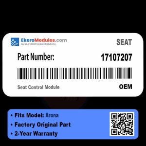 17107207 Seat Control Module | SEAT Arona | Genuine OEM Part