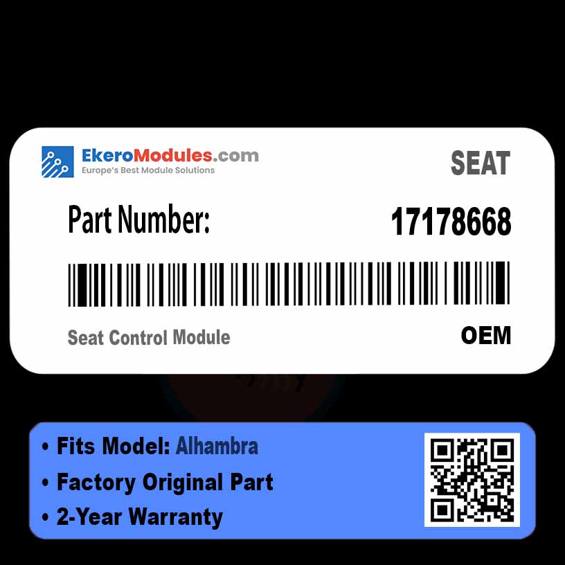 17178668 Seat Control Module | SEAT Alhambra | Genuine OEM Part