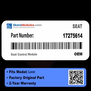 17275614 Seat Control Module | SEAT Leon | Genuine OEM Part