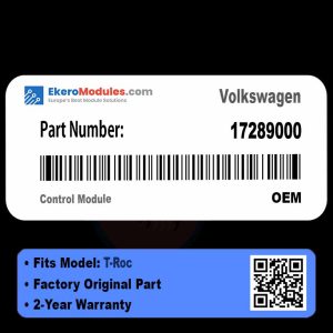 17289000 Control Module | Volkswagen T-Roc | Genuine OEM Part