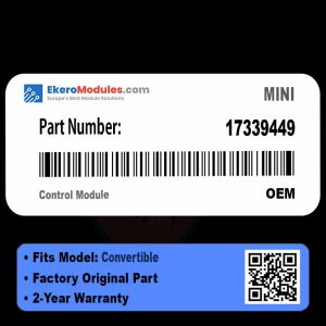 17339449 Control Module | MINI Convertible | Genuine OEM Part