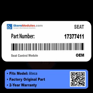 17377411 Seat Control Module | SEAT Ateca | Genuine OEM Part