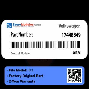 17448649 Control Module | Volkswagen ID.3 | Genuine OEM Part