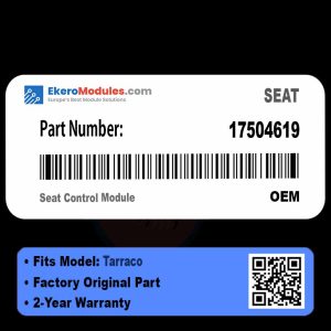 17504619 Seat Control Module | SEAT Tarraco | Genuine OEM Part