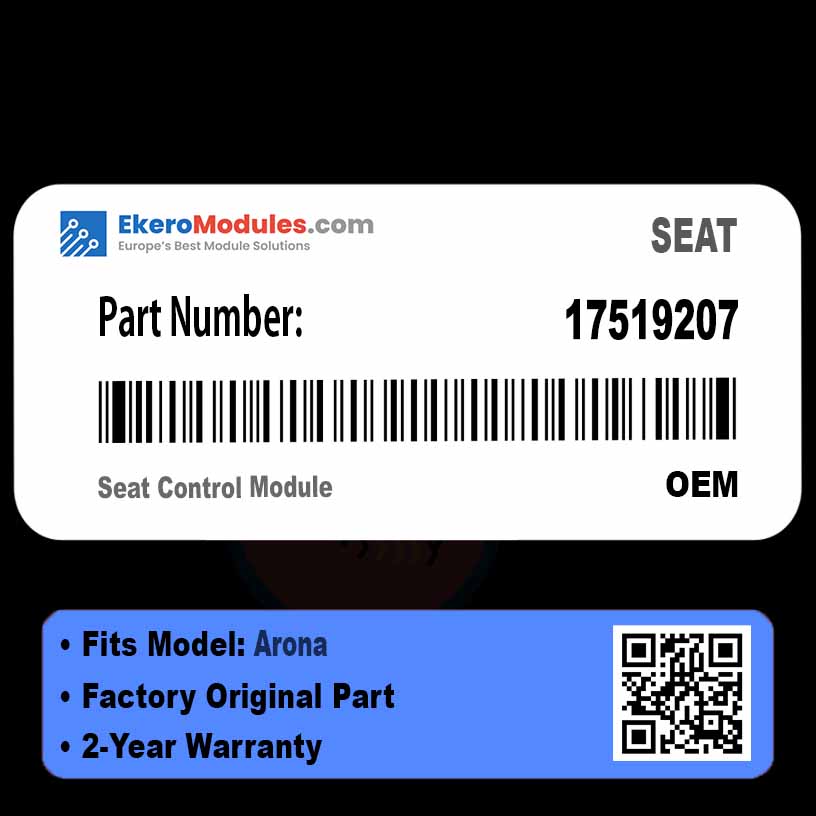 17519207 Seat Control Module | SEAT Arona | Genuine OEM Part
