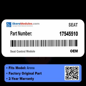 17545510 Seat Control Module | SEAT Arona | Genuine OEM Part