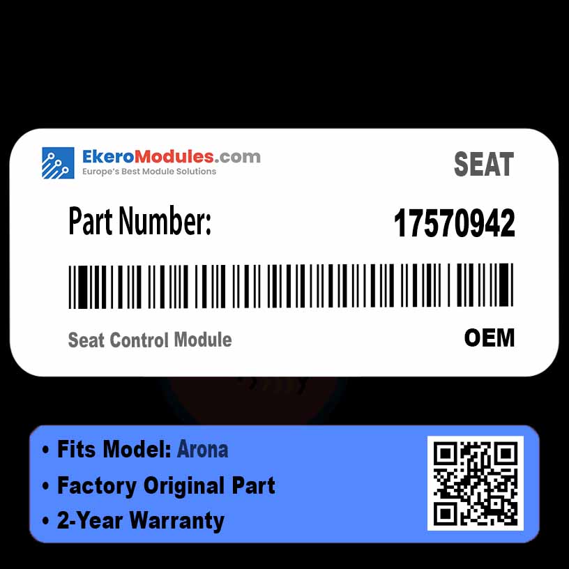 17570942 Seat Control Module | SEAT Arona | Genuine OEM Part