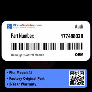 17748802R Headlight Control Module | Audi A6 | Genuine OEM Part