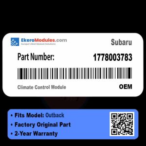 1778003783 Climate Control Module | Subaru Outback | Genuine OEM Part