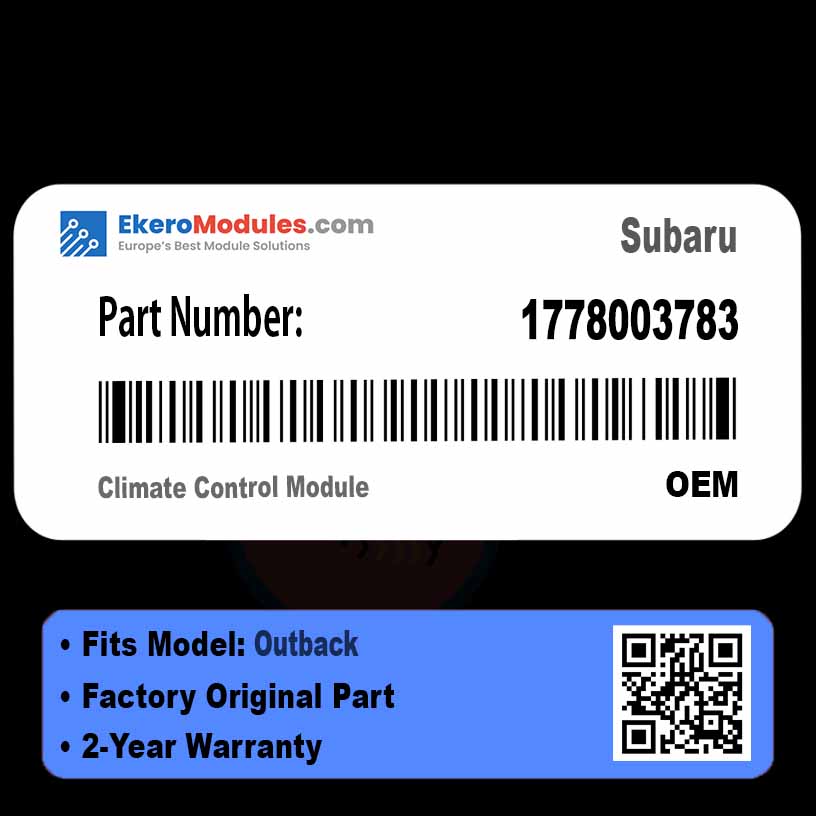 1778003783 Climate Control Module | Subaru Outback | Genuine OEM Part