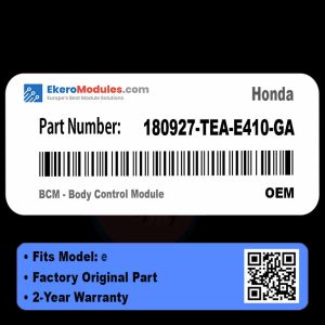 180927-TEA-E410-GA BCM - Body Control Module | Honda e | Genuine OEM Part