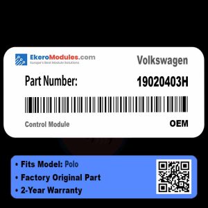 19020403H Control Module | Volkswagen Polo | Genuine OEM Part