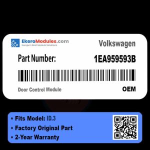1EA959593B Door Control Module | Volkswagen ID.3 | Genuine OEM Part
