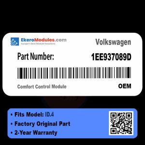 1EE937089D Comfort Control Module | Volkswagen ID.4 | Genuine OEM Part