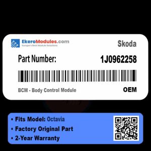 1J0962258 BCM - Body Control Module | Skoda Octavia | Genuine OEM Part