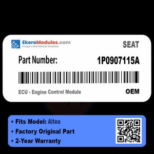 1P0907115A ECU - Engine Control Module | SEAT Altea | Genuine OEM Part