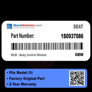 1S0937086 BCM - Body Control Module | SEAT Mii | Genuine OEM Part