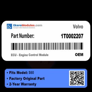 1T0002207 ECU - Engine Control Module | Volvo S60 | Genuine OEM Part